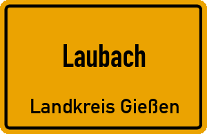 Ortschild Laubach