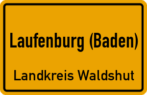 Ortschild Laufenburg (Baden)