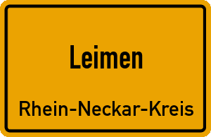 Ortschild Leimen
