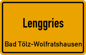 Ortschild Lenggries