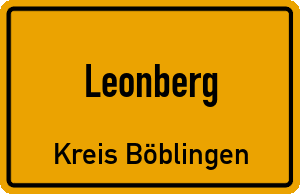 Ortschild Leonberg