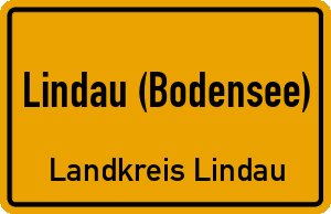 Ortschild Lindau (Bodensee)