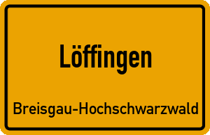 Ortschild Löffingen