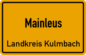 Ortschild Mainleus