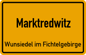 Ortschild Marktredwitz