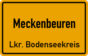 Ortschild Meckenbeuren