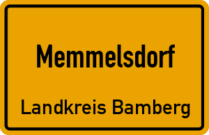 Ortschild Memmelsdorf