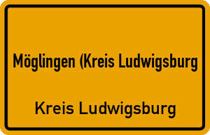 Ortschild Möglingen (Kreis Ludwigsburg