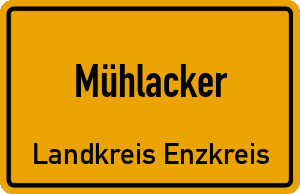 Ortschild Mühlacker