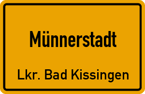 Ortschild Münnerstadt