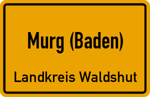 Ortschild Murg (Baden)