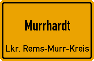 Ortschild Murrhardt