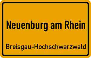 Ortschild Neuenburg am Rhein
