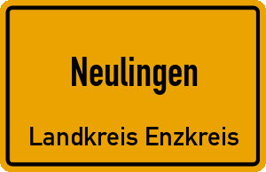 Ortschild Neulingen