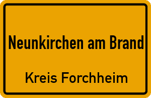 Ortschild Neunkirchen am Brand