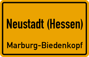 Ortschild Neustadt (Hessen)