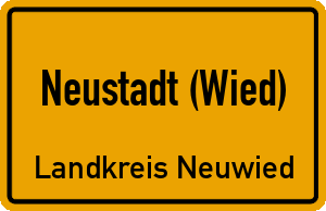 Ortschild Neustadt (Wied)