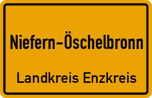 Ortschild Niefern-Öschelbronn