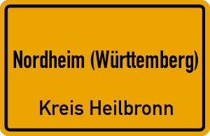Ortschild Nordheim (Württemberg)