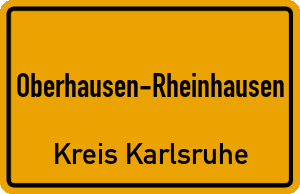 Ortschild Oberhausen-Rheinhausen