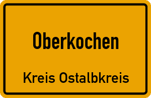 Ortschild Oberkochen
