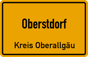 Ortschild Oberstdorf