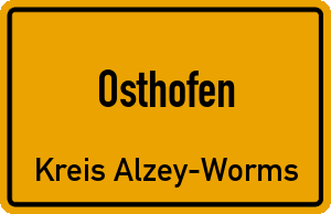 Ortschild Osthofen