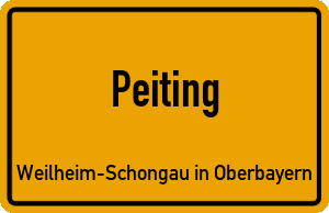 Ortschild Peiting