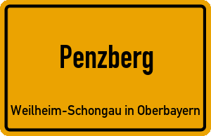 Ortschild Penzberg