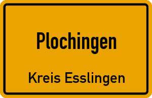 Ortschild Plochingen