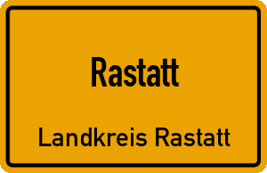 Ortschild Rastatt