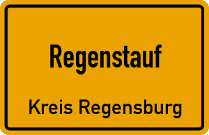 Ortschild Regenstauf