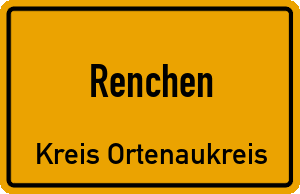 Ortschild Renchen