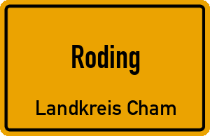Ortschild Roding