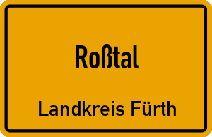 Ortschild Roßtal