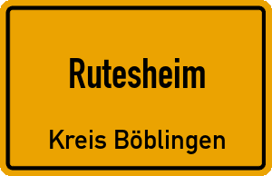 Ortschild Rutesheim