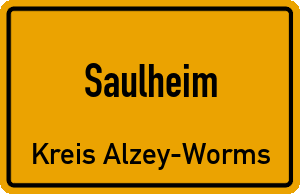 Ortschild Saulheim