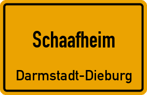 Ortschild Schaafheim