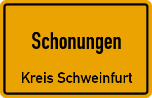 Ortschild Schonungen