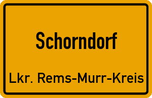 Ortschild Schorndorf