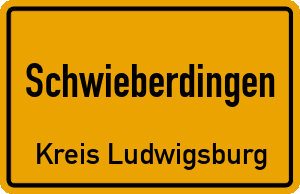 Ortschild Schwieberdingen