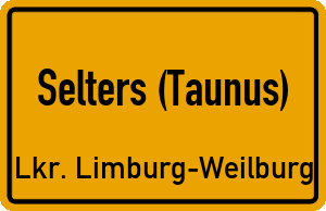 Ortschild Selters (Taunus)