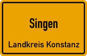 Ortschild Singen