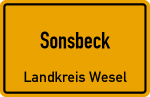 Ortschild Sonsbeck