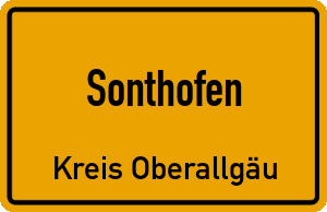 Ortschild Sonthofen