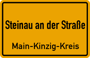Ortschild Steinau an der Straße