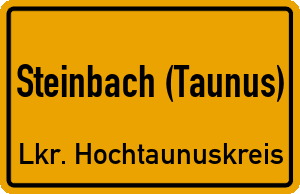 Ortschild Steinbach (Taunus)