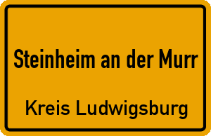 Ortschild Steinheim an der Murr