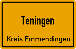 Ortschild Teningen