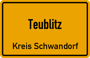 Ortschild Teublitz